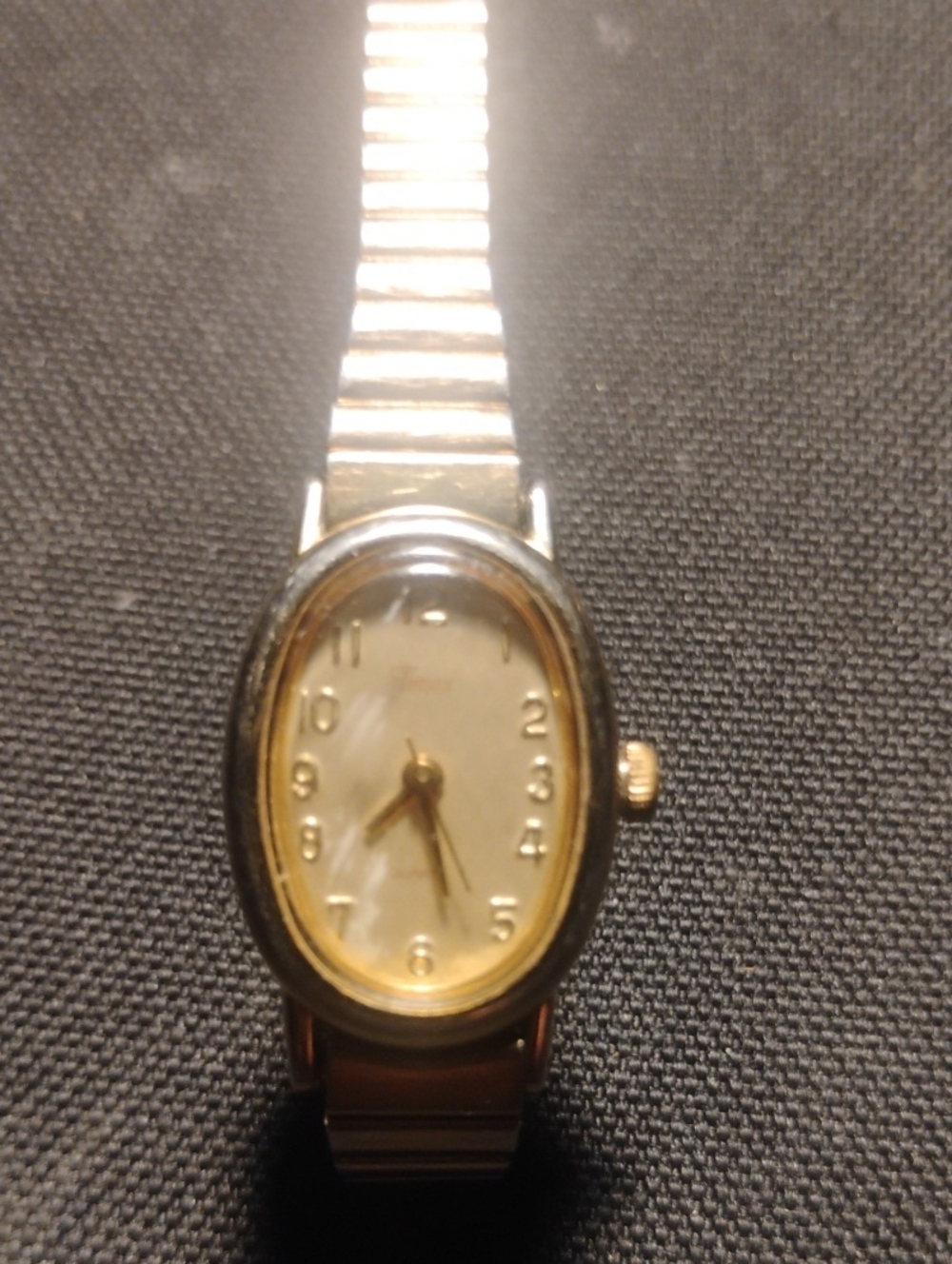 Timex Gold-Tone Oval Women's Watch with Stretch Bracelet